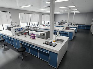 Modern Laboratory Science Lab Interior PBR Game Ready