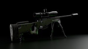 Military AWM Sniper Rifle 3D model