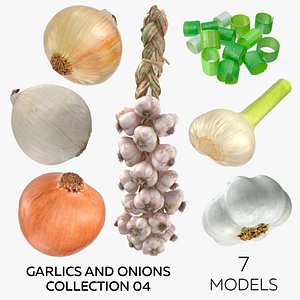 Garlic and Onion Collection 04 - 7 models 3D