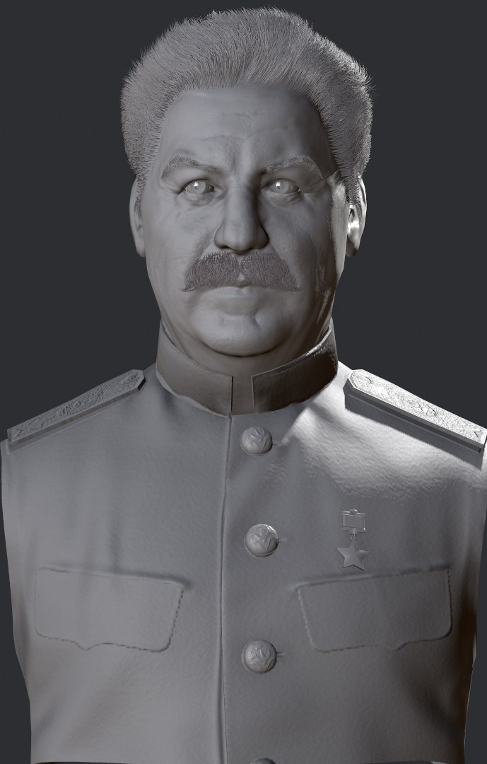 bust stalin 3d obj