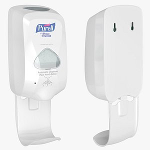 Purell Hand Sanitizer Dispenser Wall Mounted White 3D model