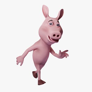Toon Humanoid Pig 3D