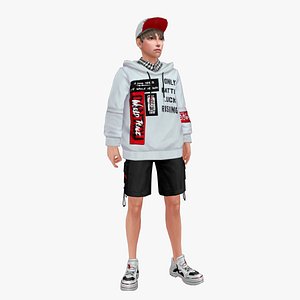 Teenage Boys Rigged Animated Low Poly