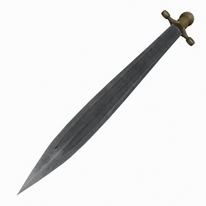 old british long dagger 3d max