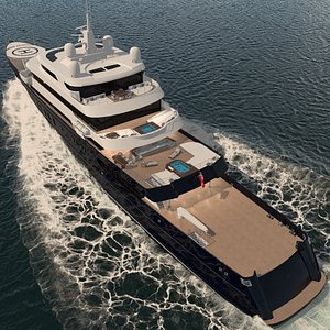 GenericMilitary Yacht Dynamic Simulation 3D model