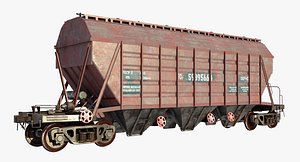 rail hoppper car obj