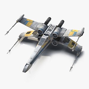Star Wars X-Wing Starfighter Rigged Blue