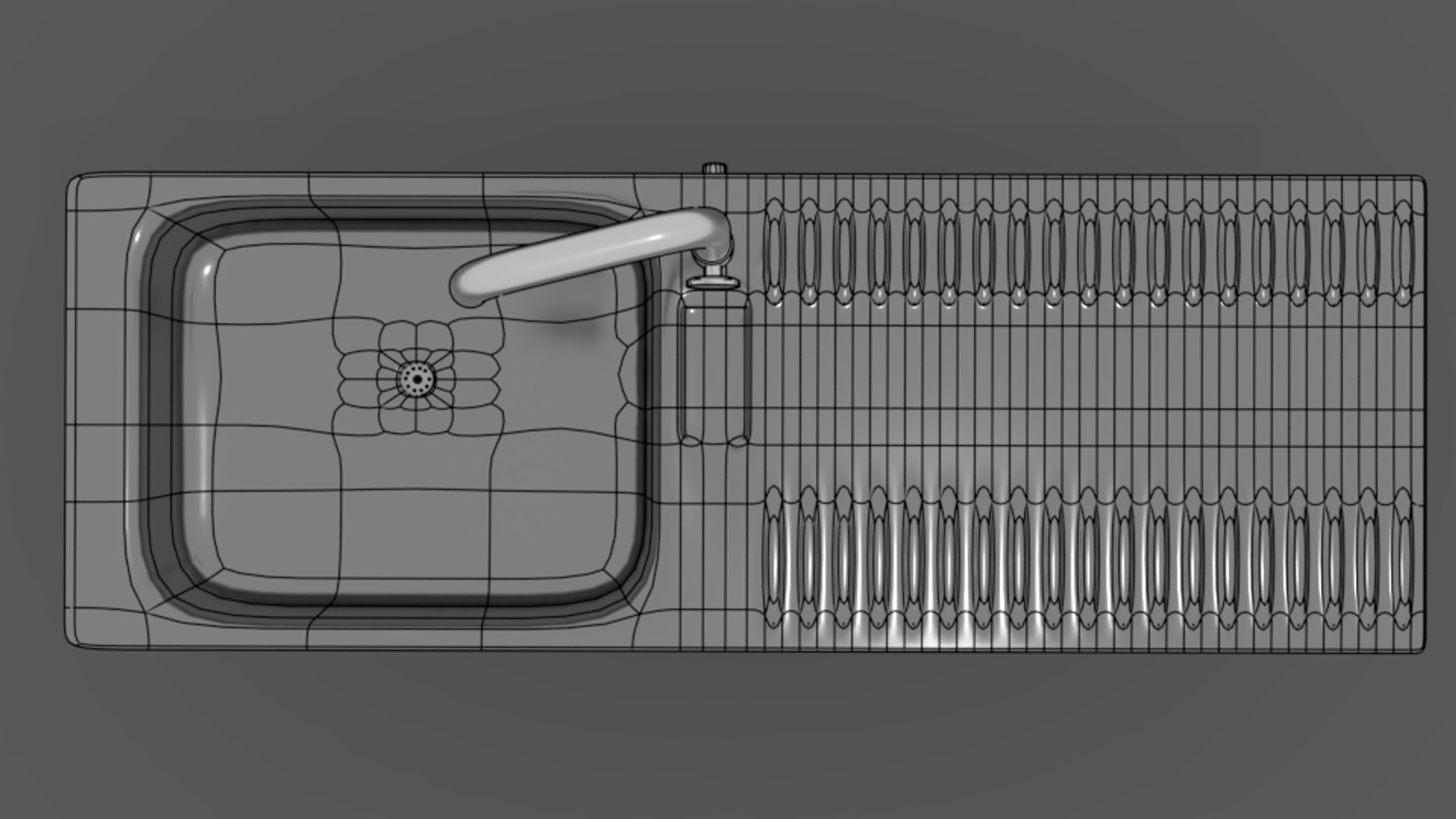 3D Kitchen Sink Model - TurboSquid 1285840