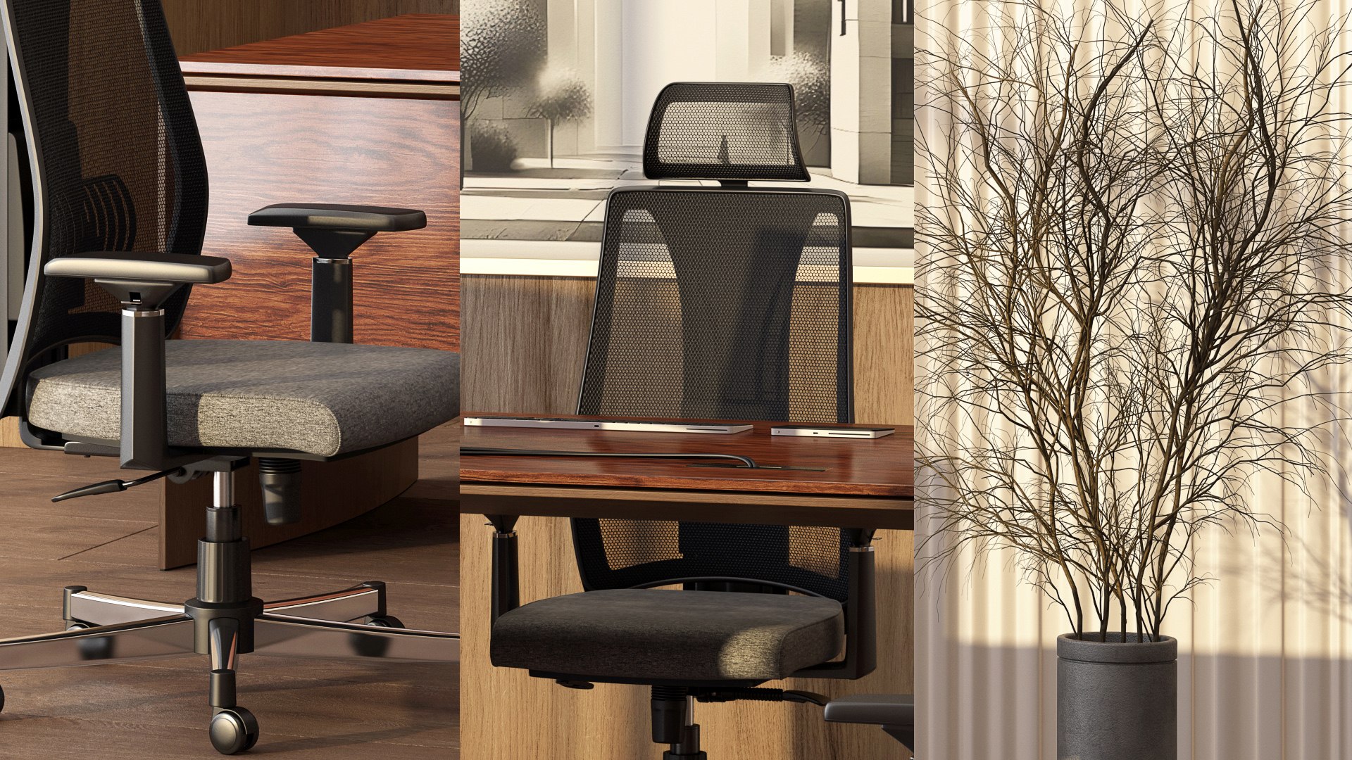 3D Model Boss Office Design With Minotti Linha Studio - TurboSquid 2259292