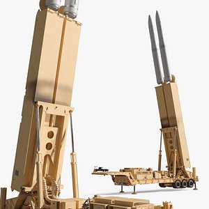 LRHW Launcher with Deployed Hypersonic Missiles Animated Rigged