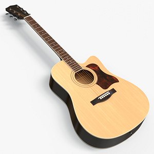 Auditorium Acoustic Guitar 3D model