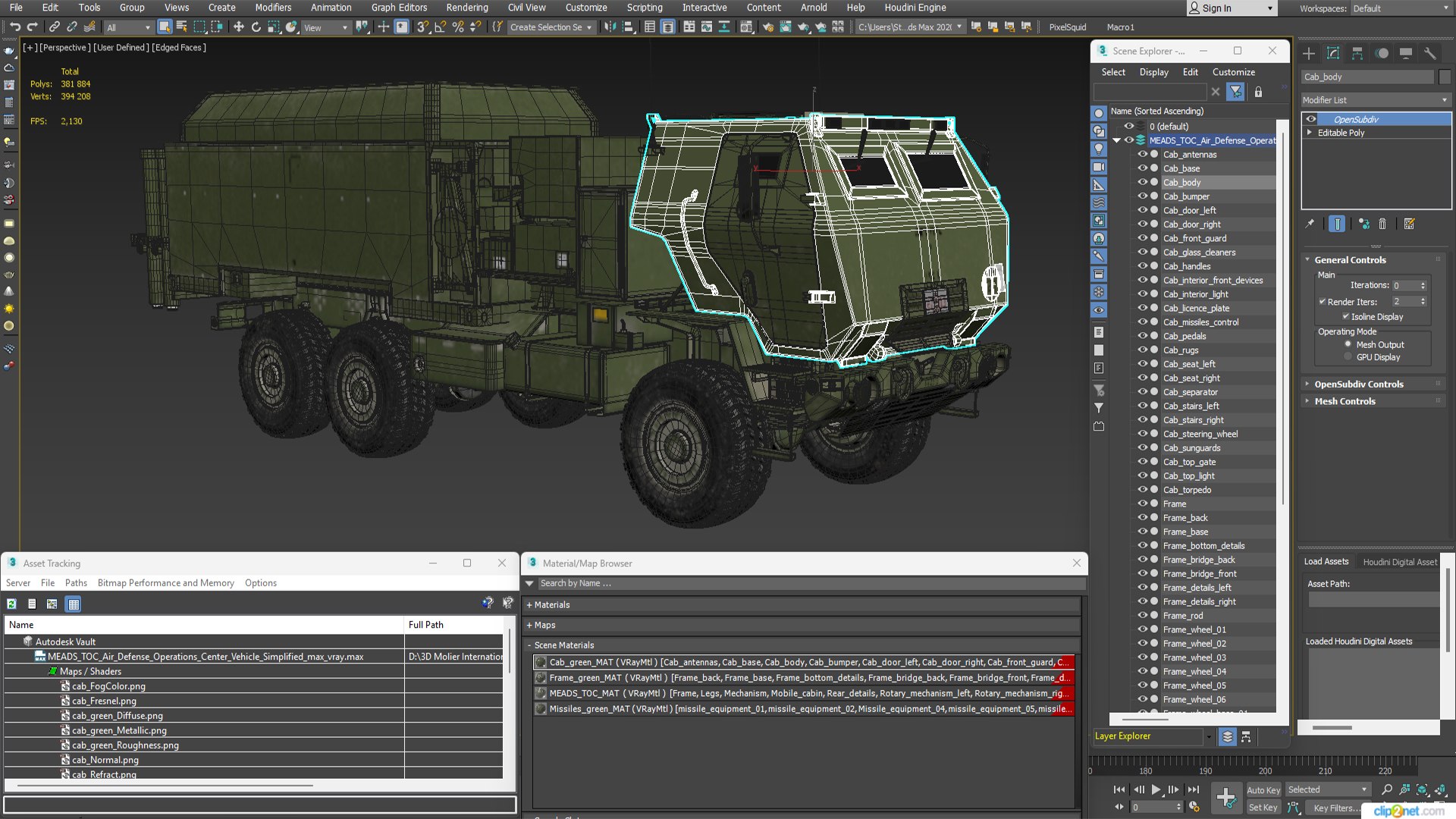 MEADS TOC Air Defense Operations Center Vehicle Simplified 3D model https://p.turbosquid.com/ts-thumb/EL/FoN08D/KF/meads_toc_air_defense_operations_center_vehicle_simplified_023/jpg/1768987745/1920x1080/fit_q87/62180bffee6bbb7d8e819403110d7a09952d5d5b/meads_toc_air_defense_operations_center_vehicle_simplified_023.jpg