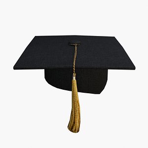 Student square hat with tassel model