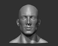 Realistic Male Head 3D Model