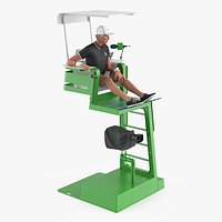 Elevated Chair with Tennis Umpire