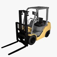 Forklift Yellow New-Dirty