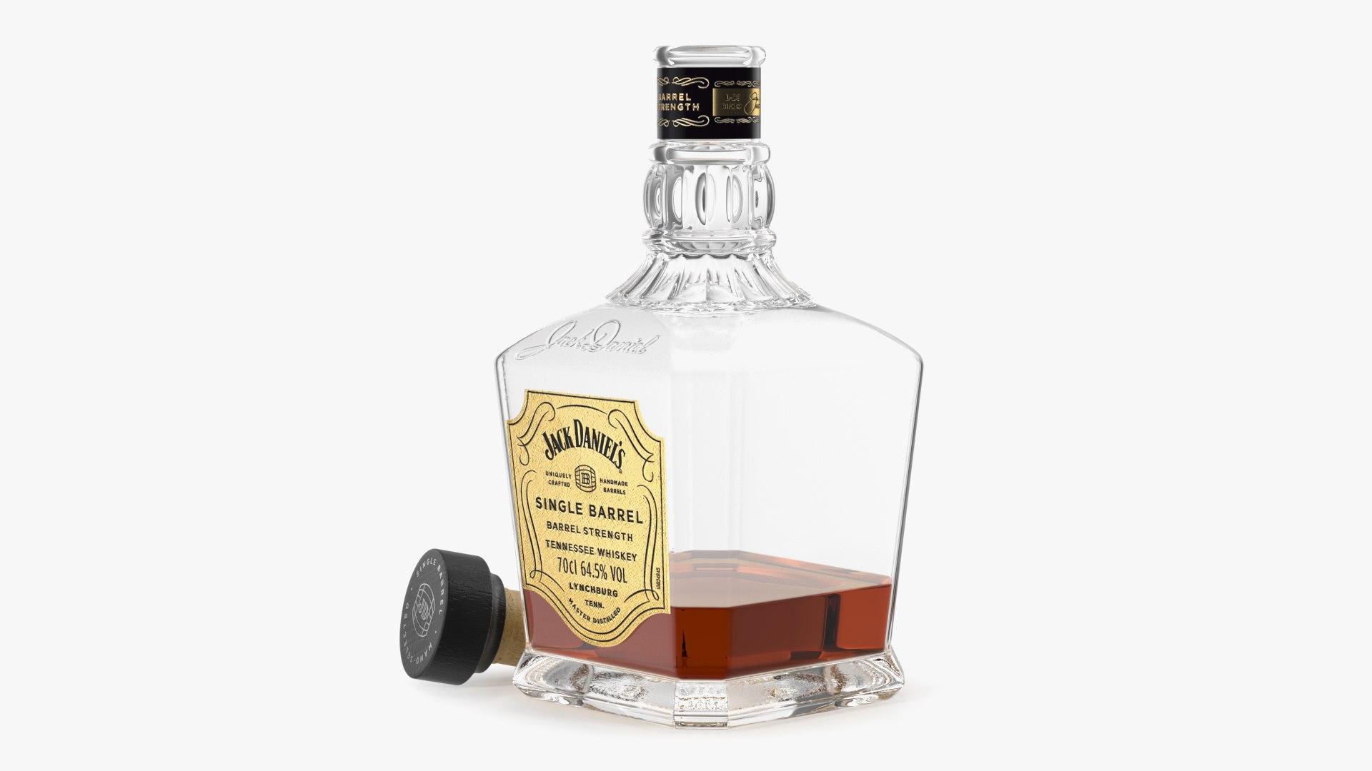 Jack Daniels Light Single-Barrel Opened 3D model preview