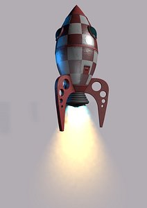 3d rocket ship model
