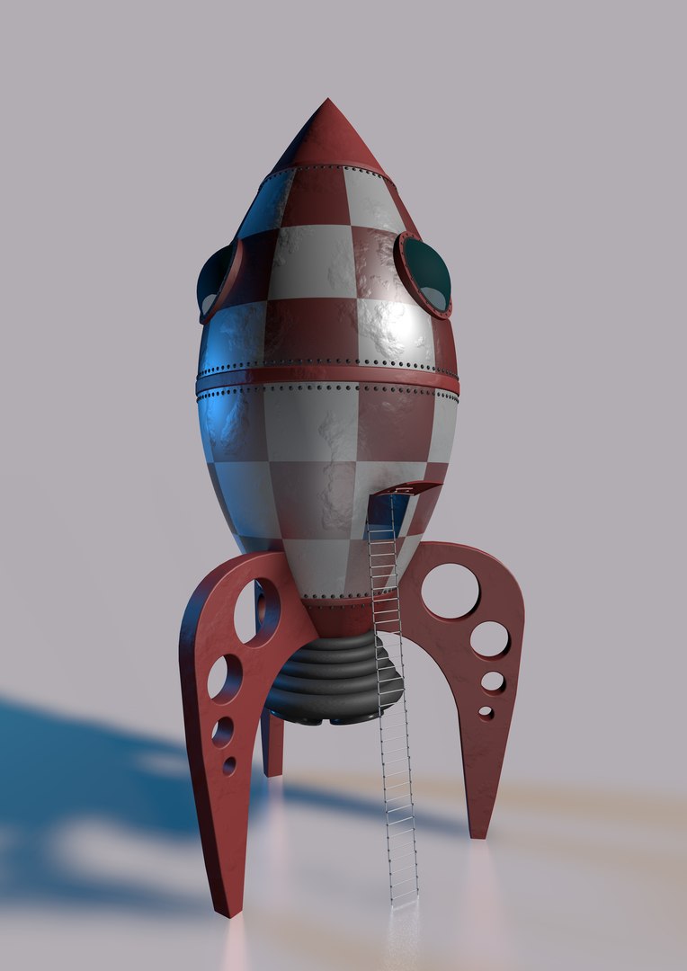 3d rocket ship model