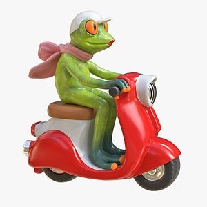 Frog on Scooter 3D