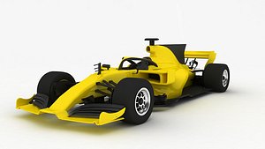 Formula 1 Season 2022 F1 Race Car yellow 3D model