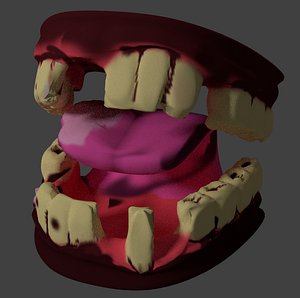 blender rotten teeth 3D model