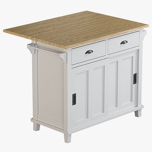 realistic belmont mint kitchen island 3D model