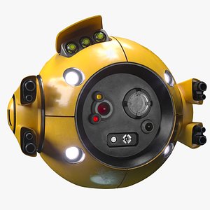Sci-fi battle drone yellow