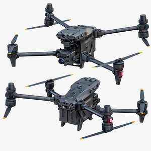 3D Rigged DJI Matrice 30T Quadcopter Drone PBR