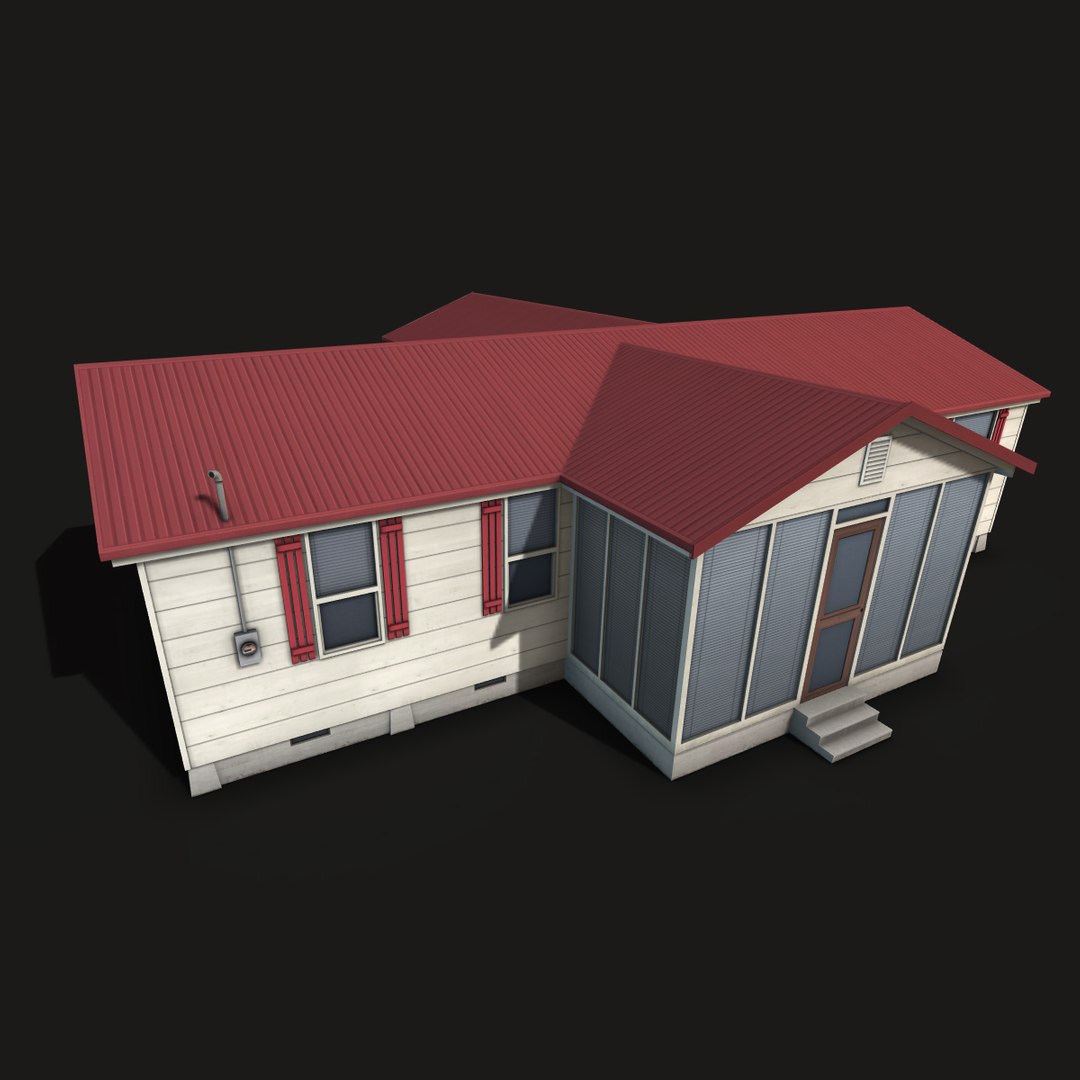 3d model suburban family house