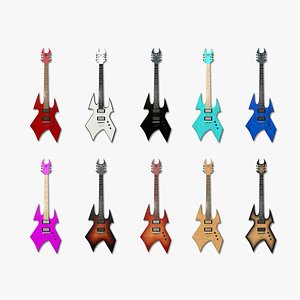 10 Electric Guitar H Collection - Music Instrument Design 3D model