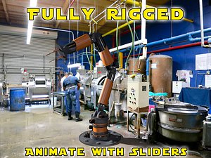 3d model rigged robot arm