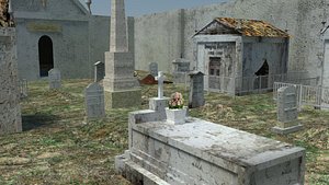 cemetery grave 3D