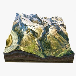 3D Swizerland  Gross Wannenhorn Peak
