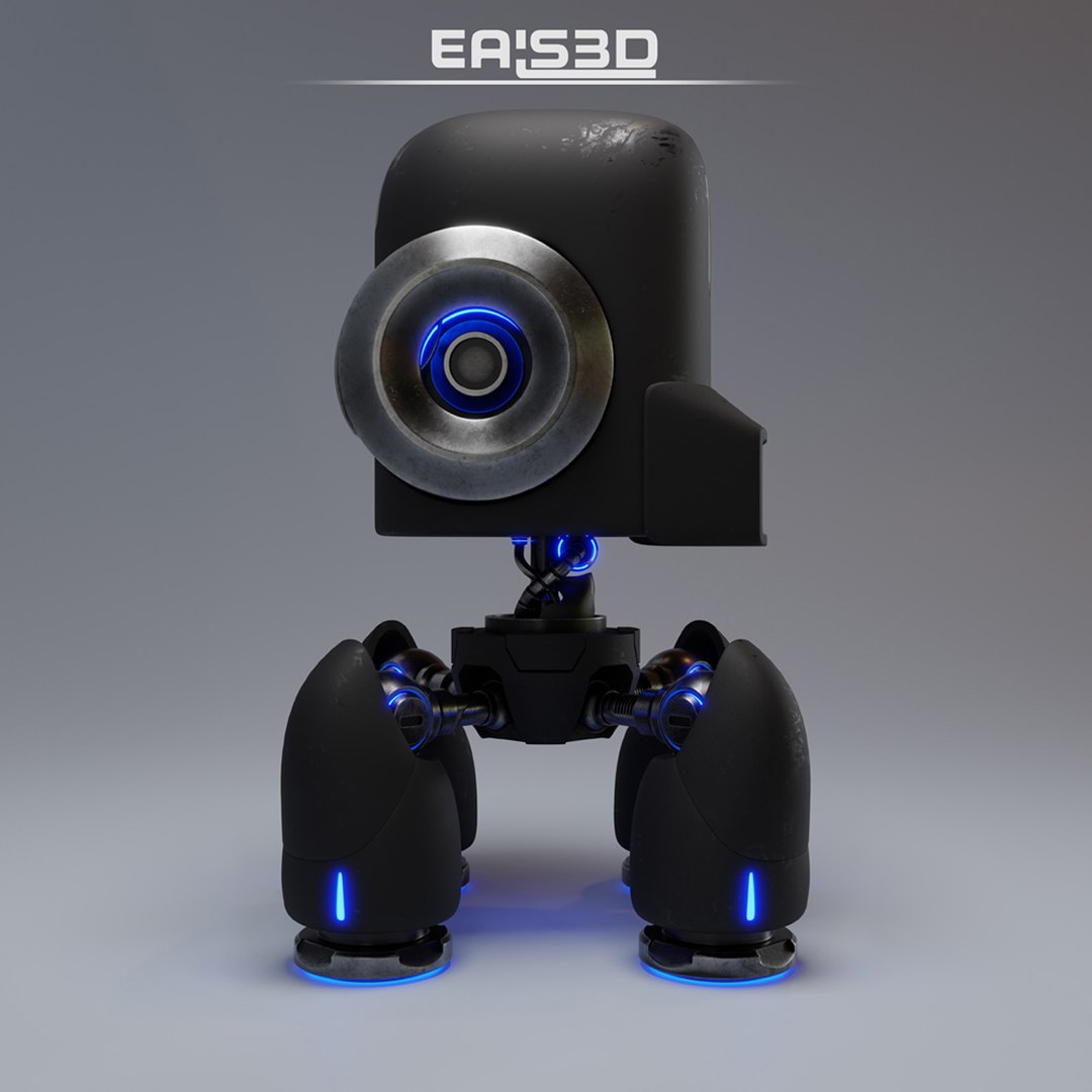 Cute Puppy Robot Black 3D - TurboSquid 2094145