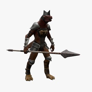 Lizardman Warrior 3D model