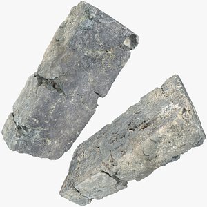 Realistic Damaged grey brick 3d scan highpoly 3D