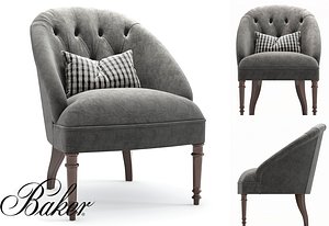 3D model baker collette chair luxury