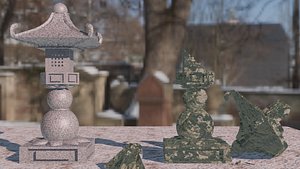 Stone Lantern model