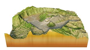 3D Mount Bromo 3d model terrain