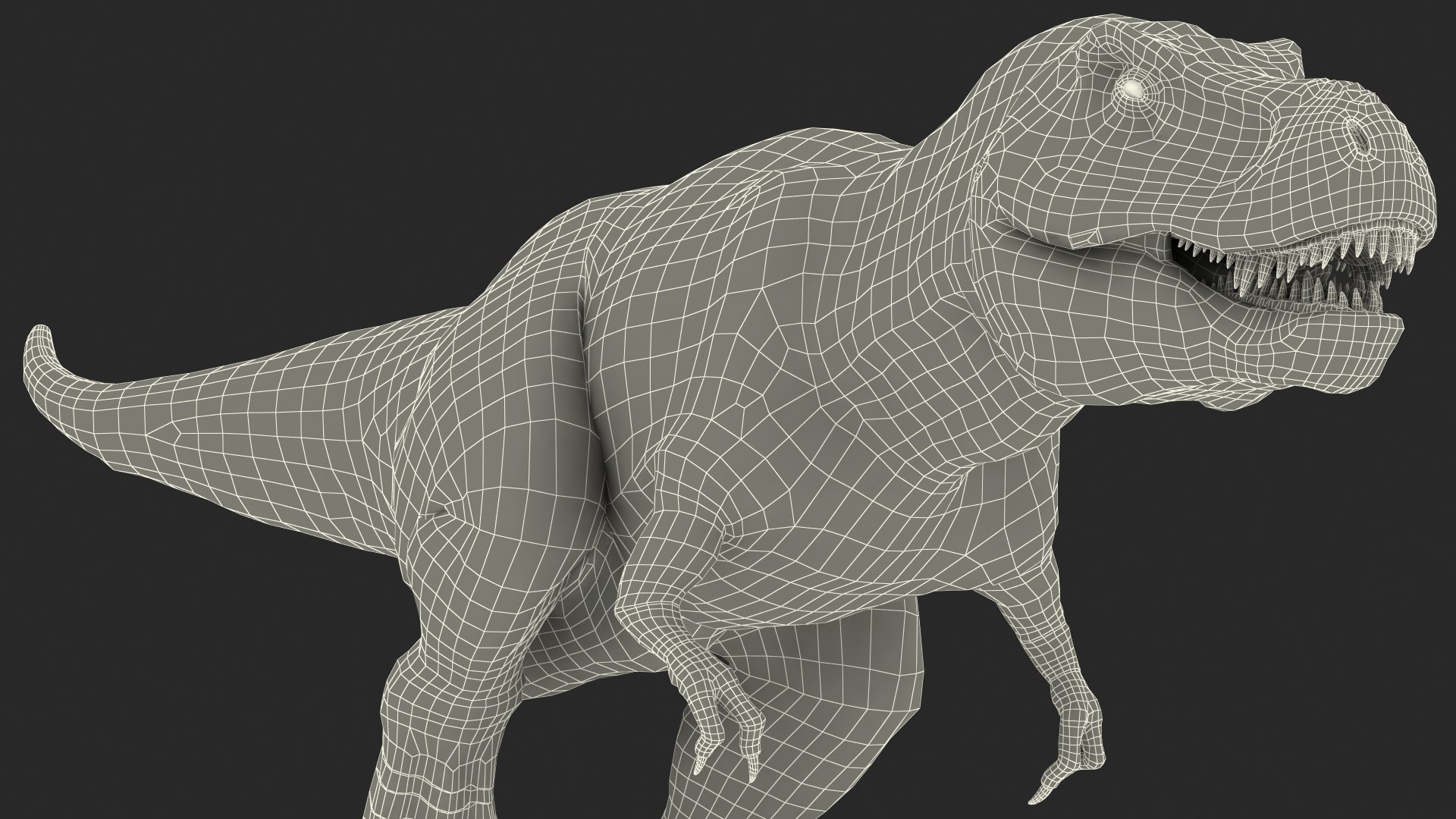 3D tyrannosaurus rex running dinosaur animal model - TurboSquid 1566261