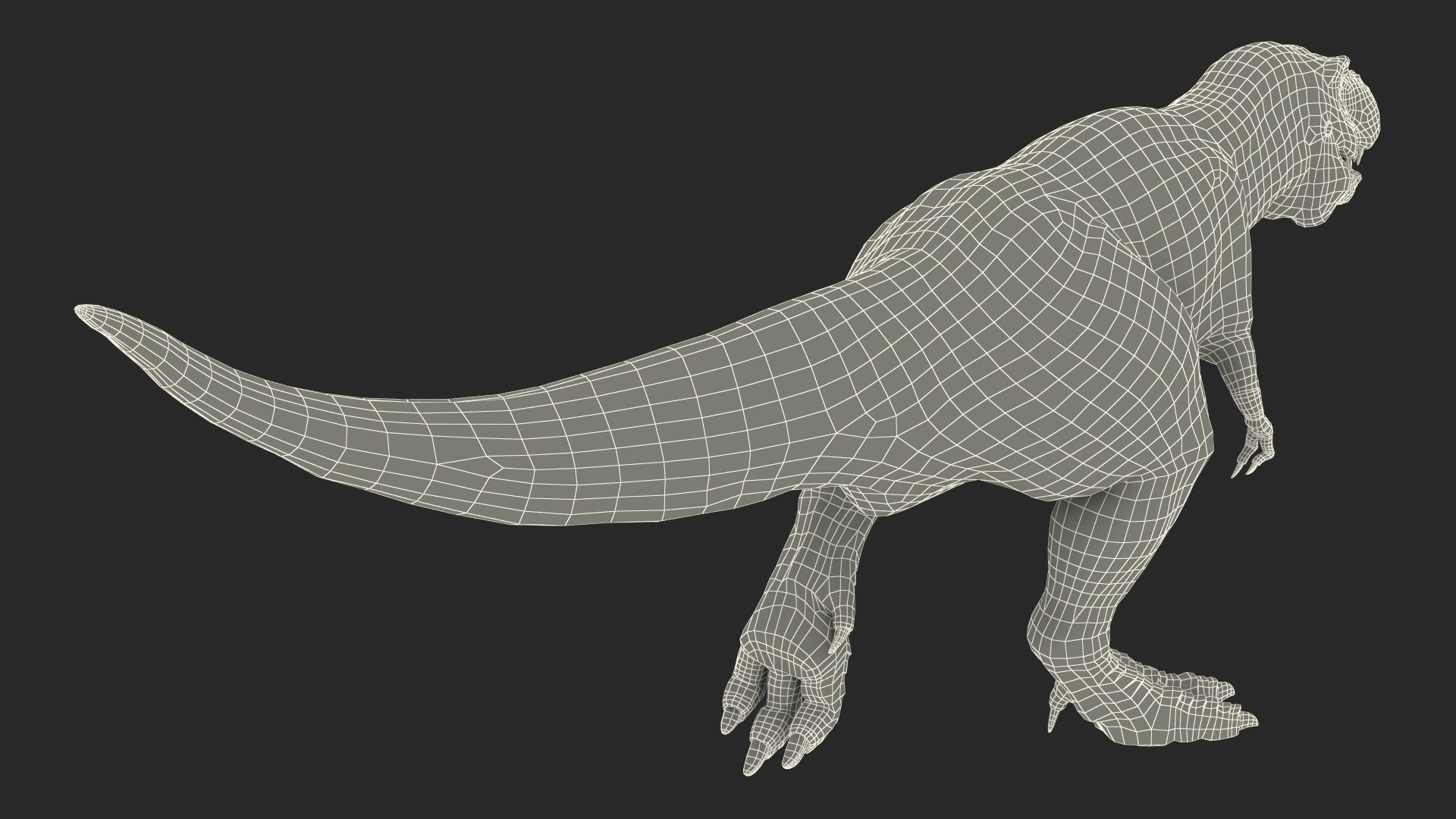 3D tyrannosaurus rex running dinosaur animal model - TurboSquid 1566261