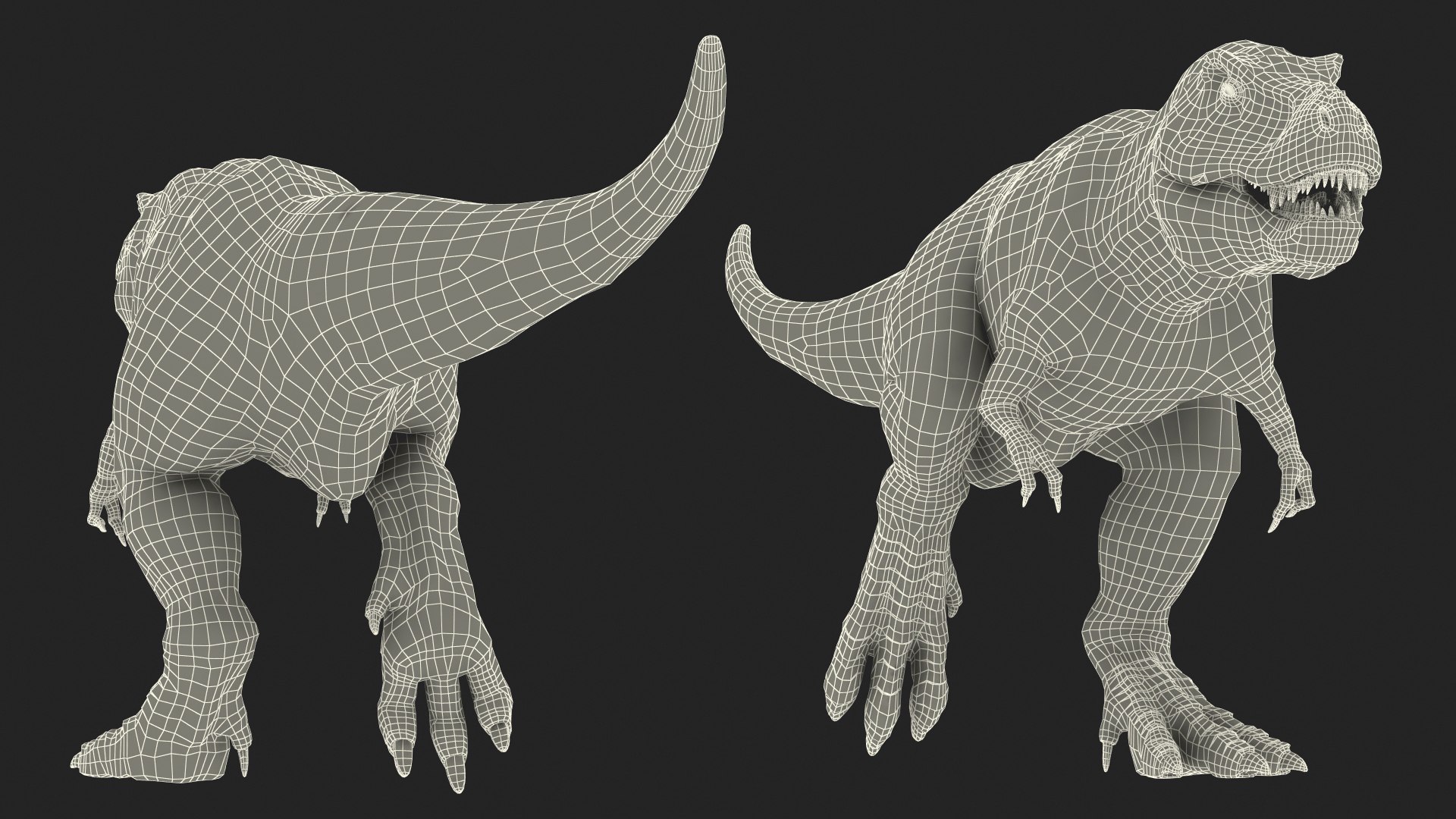 3D tyrannosaurus rex running dinosaur animal model - TurboSquid 1566261