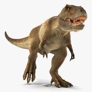 3D tyrannosaurus rex running dinosaur animal model