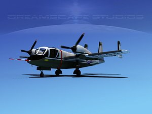 ov-1d mohawk grumman recon 3d model