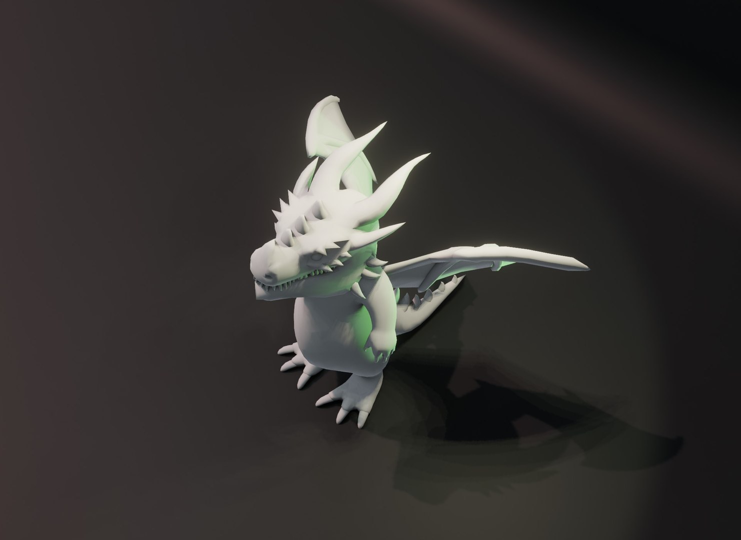 3D Model Cartoon Dragon Animated And Rigged Base Mesh Low-poly 3D Model ...