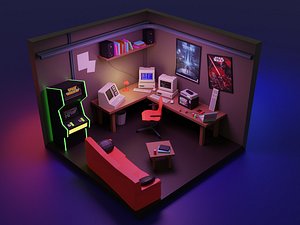 Hacker Room 3D model