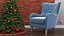 Sillón tapizado de diseño azul