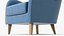 Sillón tapizado de diseño azul
