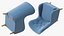 Sillón tapizado de diseño azul